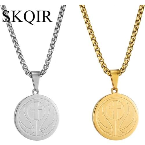 Basketball veins pendant silver Color chain cross symbol collares de moda 2019 summer Femme Jewelry men necklace sport gift