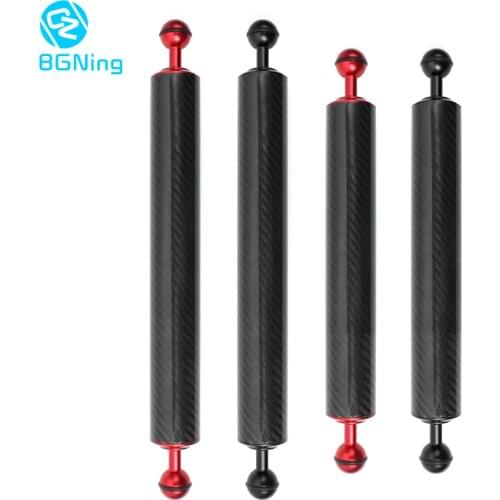 BGNing Carbon Fiber Float Extension Arm 1" Dual Ball Diving Camera Photography D40mm 12/14inch Light Underwater Buoyancy Tripod