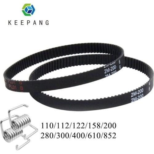 3D printer belt GT2 closed loop rubber 2GT timing belt 110/112/122/158/200/280/300/400/610mm imprimante 3d printer parts