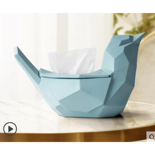 Nordic bird tissue box simple modern family living room dining room tea table napkin box creative drawer decoration