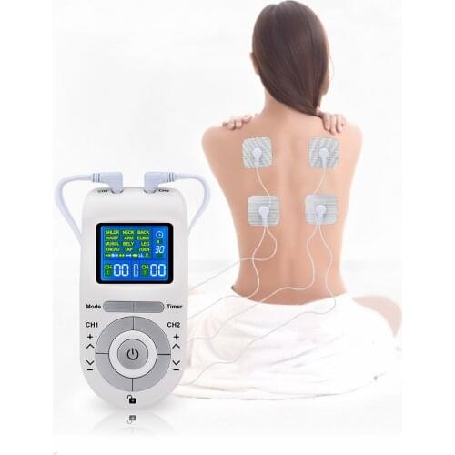 Tens Machine Unit with 4 Electrode Pads Pain Relief Pulse Massage EMS Muscle Stimulation Tens Electroestimulador Myostimulator