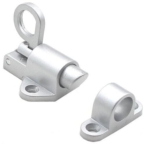 Aluminum Alloy Latch Automatic Mounting Bolt Pull Ring Spring Bounce Latch For Home Window XHC88