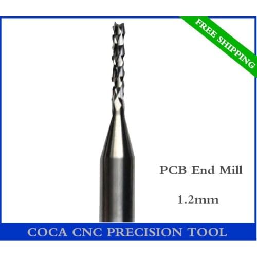 1.2mm,Free shipping,CNC Computer machine tool,Print Circuit Board End Mill,Solid Carbide Micro Corn drill bit,Mould, plastic