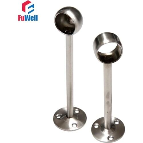 2pcs Pipe Bracket Flange Clothes Rod Seat Hanger Bracket 19/22/25mm 304Stainless Steel Pipe Bracket Flange