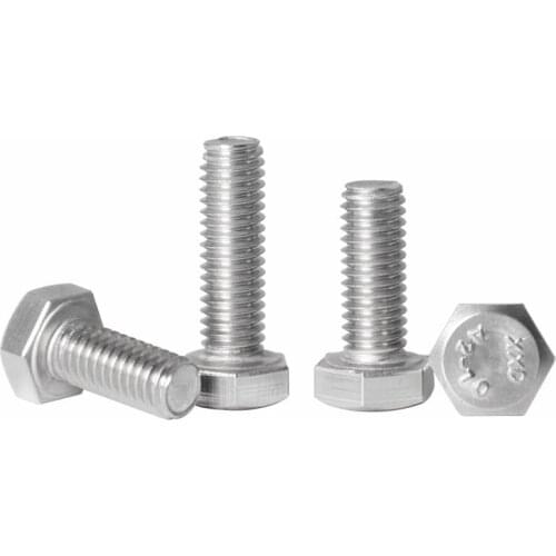 2pcs M7 Stainless Steel 304 Outer Hex Screws External Hexagon Head Bolts Mechanical Screw Bolt 10mm-50mm length