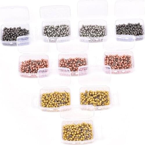200pcs/lot Metal Ball Head Pins Decorative Push Pins Thumbtacks Steel Point Bulletin Board Office School Stationery Supplies