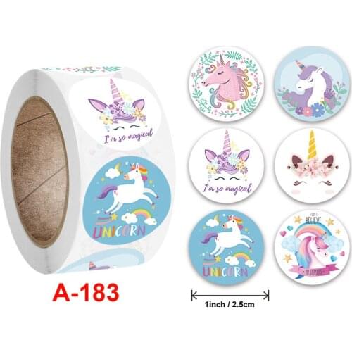 500pcs Cute Cartoon Animal Unicorn Sticker kids Reward Sticker Gift Decoration Label Teacher Encouragement Stationery Stickers