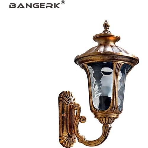 American Outdoor Waterproof LED Porch Lights Wall Sconce Lighting Vintage Garden Wall Lamp Fixtures Balcony Aisle Luminaire