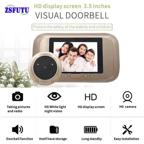 Video Door Viewer Motion Detection Smart Doorbell Electronic Ring Doorbell Camera Video-Eye Security Car Photo Video Recording