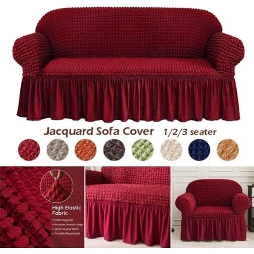 CANIRICA Sofa Cover For Living Room Sofa Cover Stretch Couch Cover Elastic Armchair Cover Single/Two/Three Seat Solid Cover