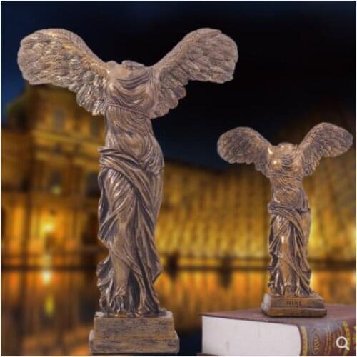 Equbi restored the Greek Goddess Shengli sculpture figure model restoring ancient style bar wine cabinet model room crafts