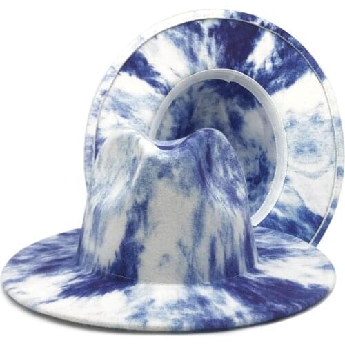 Unisex hat felt cap fedoras multicolor fedoras hat party hat church top brim hat for women and men Derby cap