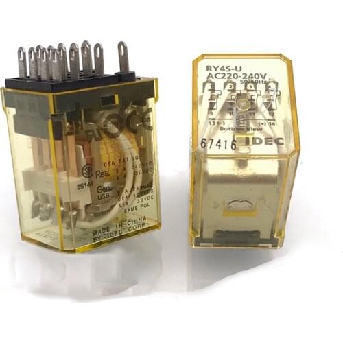 HOT NEW 24V relay RY4S-U AC220-240V RY4S-U-AC220-240V RY4S U AC220 240V RY4SUAC220240V AC220-240V 240VDC DC240V 240V 5A 14PIN