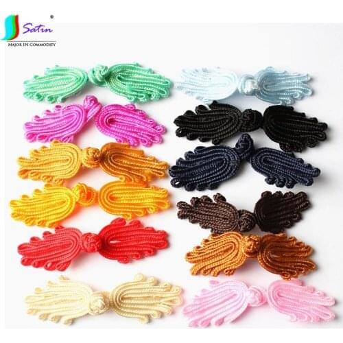 China Wedding Dress Decorate Bag Clothes Cheongsam Material Shell Shape Cloth Chinese Frog Buckle S0643L