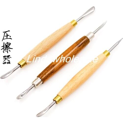 Handmade leather tools Japan craft leather pressure wipers DIY manual scribing tool (double head) 28155