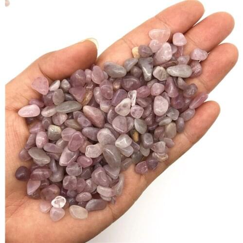 Beautiful 50g 2 Size Natural Lavender Rose Quartz Crystal Gravel Specimen Quartz Home Decor for Aquarium Healing
