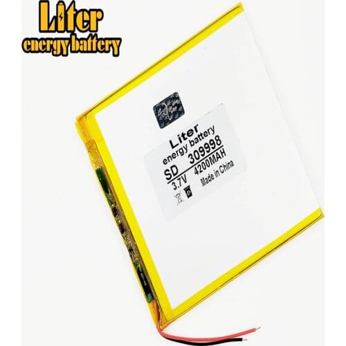 Lithium ion rechargeable battery 309998 3.7V 4200mah 30100100 tablet pc 7 inch 8 inch 9inch