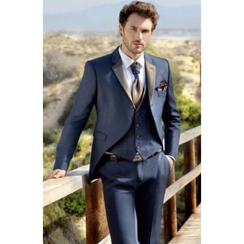 2021 New Arrival Shiny Plaid Vest Men Wedding Suits Groom Tuxedoes Slim Fit Prom Party Blazer 3 Pieces (Jacket+Pants+Vest)