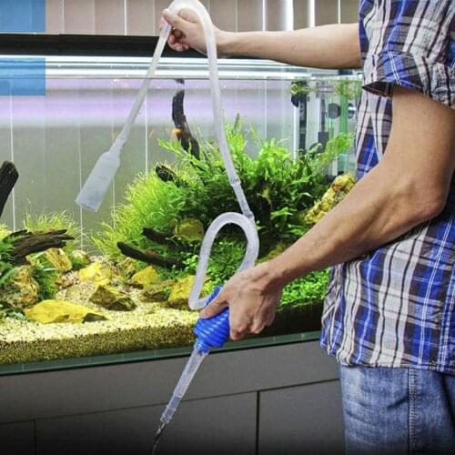 1Pc Semi-automatic Aquarium Cleaner Tool Vacuum Water Change Changer Gravel Aquarium Simple Fish Tank Vacuum Siphon Pump Cleaner