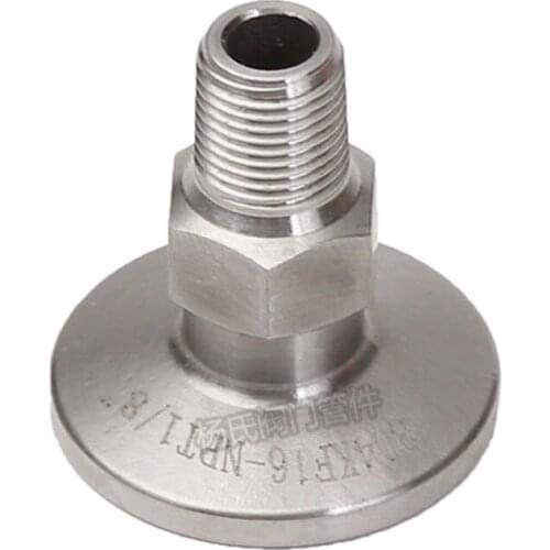 1/2" NPT Male x KF40 Vacuum Tri Camp Hex Type SUS 304 Stainless Steel Sanitary Pipe Fitting Beer Brew