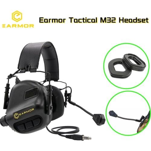 SALE Earmor Tactical M32 Headset Airsoftsports Anti Noise Headphones Military Aviation Communication Softair Earphone Shooting