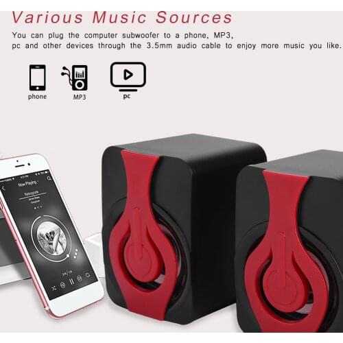 Balanced Sound Speaker Computer Subwoofer Heavy Bass Surrounding Sound Computer Speakers Lossless HiFi Sound Quality