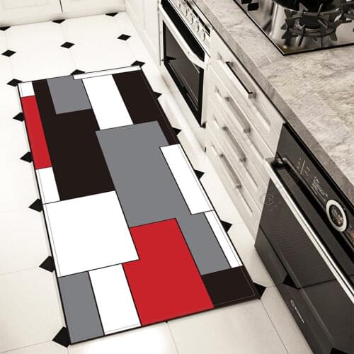 Modern Kitchen Mat Long Strip Bedroom Entrance Doormat 3D Pattern Home Floor Decoration Living Room Carpet Bathroom Non-Slip Rug