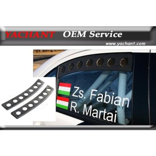 Car-Styling Carbon Fiber Rear Window Side Vents 2Pcs Fit For 2008-2012 Lancer Evolution EVO X EVO 10 Rear Window Vents