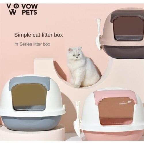 Pet Supplies Cat Sand Basin Spill Prevention Closed Toilet Deodorant Litter Cat Cat Feces Basin Supplies VOW Pets 2021 New