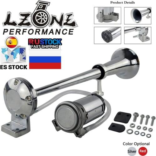 Universal 17 Inch 150DB Loud Car Air Horn 12V 180 Hertz Single Trumpet Compressor Bocina for Trucks Cars Automobiles LB10