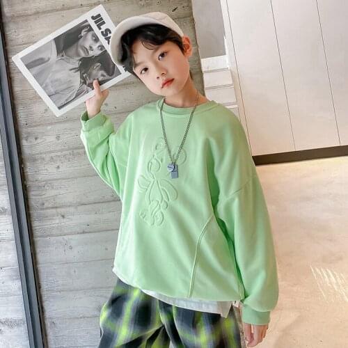 Cute Bear Spring Autumn Boys Sweatshirts Jacket Coat Kids Outwear Children Clothes Tops Teenager Gift High Quality