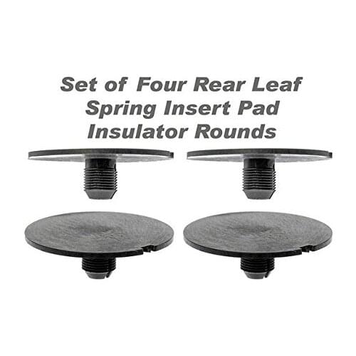 Rear Leaf Spring Plastic Insert Pad Spacer Insulator Round Set Of 4 Fits 1998-2011 Chevy GMC Trucks (Replaces GM 20870046)