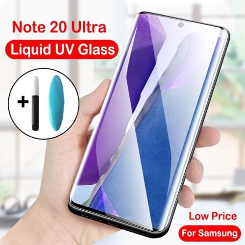3D UV Full Glue Glass for Samsung Galaxy Note 20 Ultra Screen Protector for Samsung S20 Ultra S10E Note 10 Plus Glass Protector