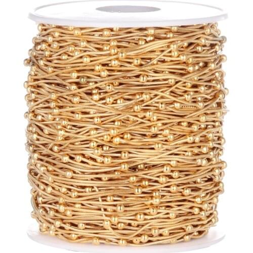 1 Meter Stainless Steel Beaded Chains Gold Snake Chain Link for DIY Jewelry Accessories Handmade Necklace Bracelet Anklet Making
