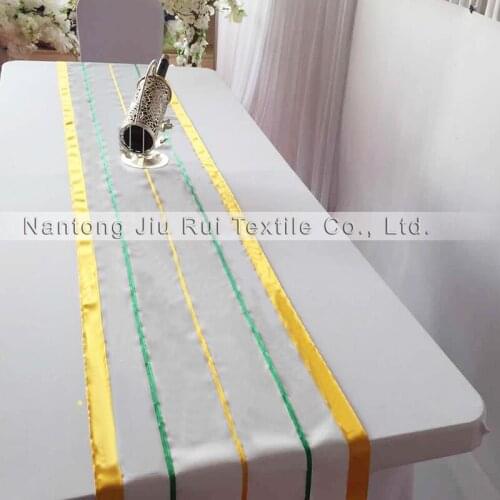 10 Piece Fabulous Personalized Stripe Table Runner For Wedding Party Decoration