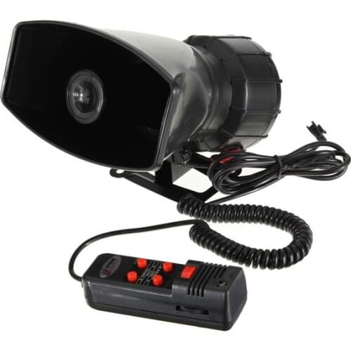 12V 100W 120-150dB 7 Sound Car Electronic Warning Siren Motorcycle Alarm Firemen Ambulance Louds Peaker with MIC for Car