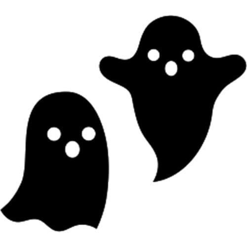 14.1cm*12.4cm Baby Ghosts Lovely Stickers Decals Motorcycle Vinyl Black/Silver S3-5224