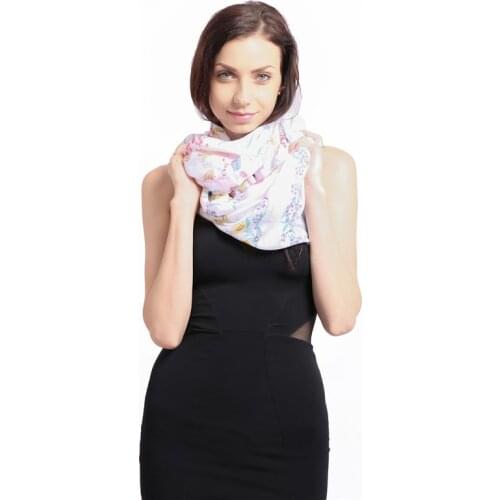 2020 New Fun Brightly Colored Floral Ladies Trendy Scarf