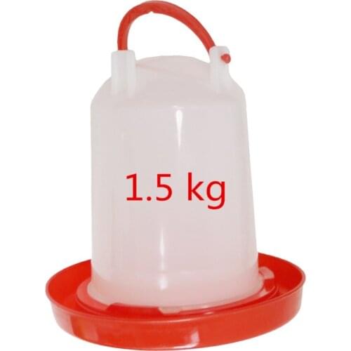 4 Pcs 1.5 kg Wholesale Chicken drinking bowl Duck drinking cup Bird quail dove kettle Red and white Free shipping