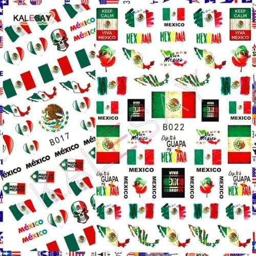 3D Design Flag Nail Sticker for Manicure Fire Clover Decoration Back Glue Designer Nail Art Sticker Decals Flame Nail Accesoires