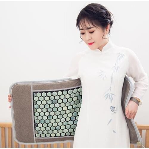 50cm * 95cm jade cushion germanium stone tomalin abdomen with physiotherapy blanket electric heating sofa cushion physiotherapy