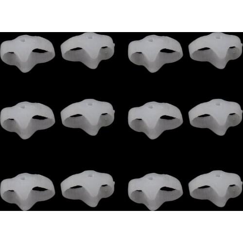 6 Pairs Soft Rubber Silicone Gel Toe Separators Bunions Hammer Overlapping Toes Spacers Stretcher 2 Loops