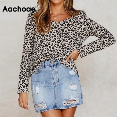Женские футболки с длинным рукавом Aachoae China At AliExpress