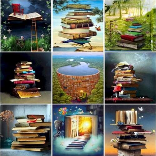 Acrylic Paint By Numbers Set Oil Painting For Adults DIY Kits Canvas Frame Abstract Book Picture Drawing Coloring By Numbers De