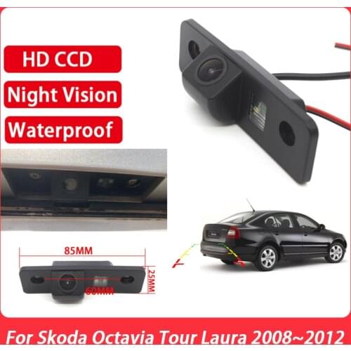 Car Rear View Camera CCD Full HD Night Vision Reverse Parking Camera high quality RCA For Skoda Octavia Tour Laura 2008~2012