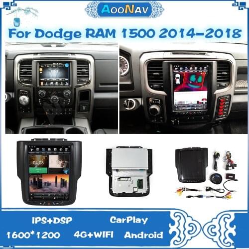 Car GPS navi video radio multimedia Player For-Dodge RAM 1500 2014-2018 Car vertical touch screen Support Steering Wheel Control