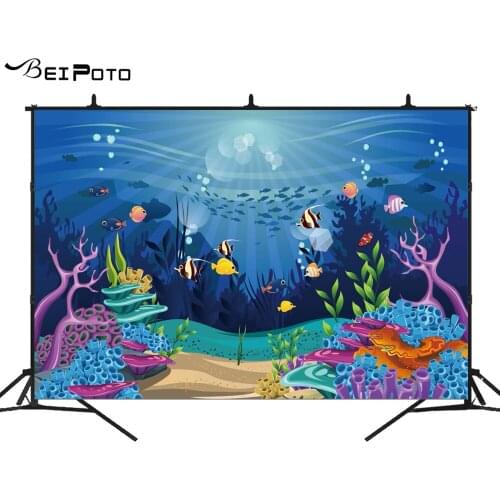 BEIPOTO Under the sea backdrop for photography background photo studio props child birthday themed party decoration baby shower