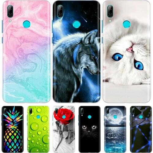 For Huawei Honor 10 Lite Case Cover Soft Silicone Flower Case For Huawei P Smart 2019 Honor10 Lite 6.21 inch Phone Case Coque