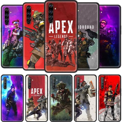 Phone Case for Realme 5 6 C3 7 5 Pro X50 XT C11 C15 V5 Cover for Oppo A52 A9 A53 A8 A92s Black Shell Apex Legends