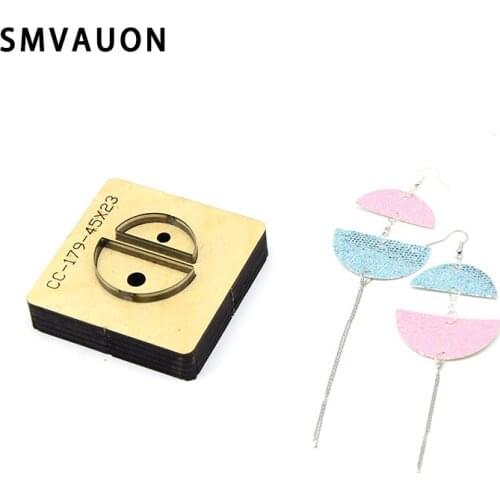 Wooden Die Cut Steel Punch Semicircle Earrings Cutting Mold Wood Dies Leather Blade Rule Cutter DIY Leather Crafts